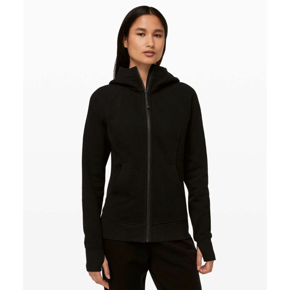 Lululemon Scuba Hoodie Light Cotton Fleece Black Size 12
